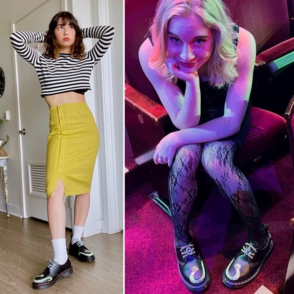 Dr Martens Beetlejuice 1461 Lydia Lace-Up Oxfords 6 W / 5 M Limited Edition Rare - Picture 14 of 15